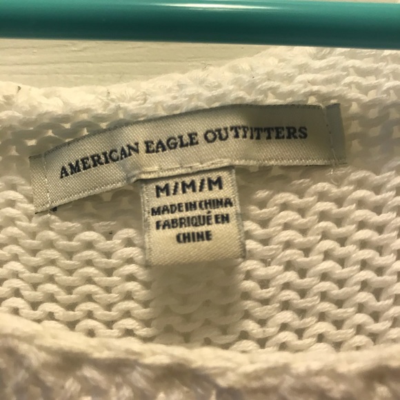 American Eagle navy white striped light sweater - Picture 4 of 6